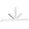 Ekena Millwork Saratoga Architectural Grade PVC Gable Bracket, 96"W x 32"H x 4"D x 4"F, 8/12 Pitch GBP096X32X0404SAR00 - alternate 1
